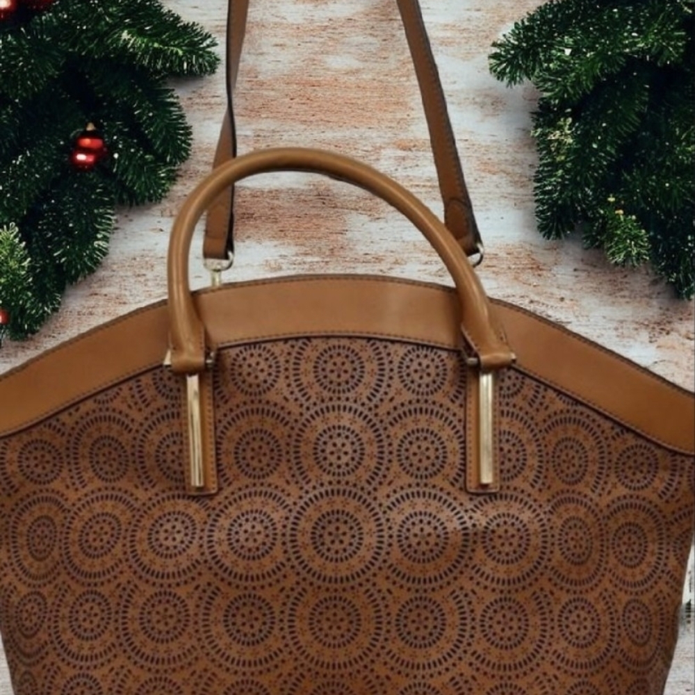 Vince Camuto Tan Perforated Tote
